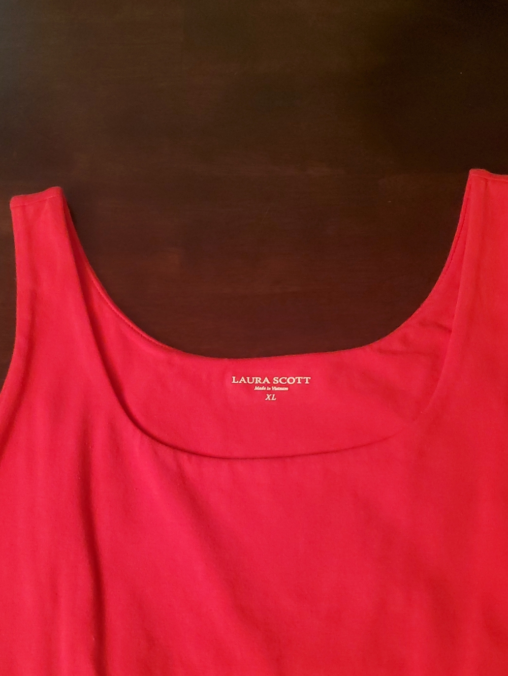 Tag# 74- Laura Scott Bright Red Scoop Neck Tank Top